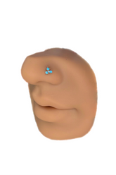 Triple Gem Nose Ring